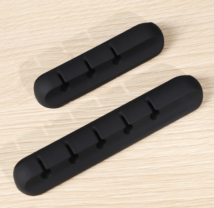 Organizador de Cables USB Silicona — Clips Multipropósito