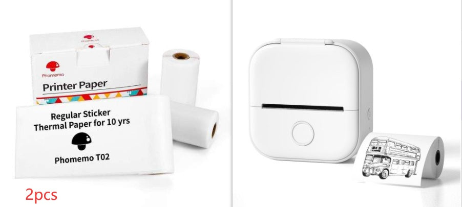 Impresora Térmica Portátil Mini — Etiquetas y Fotos Bluetooth