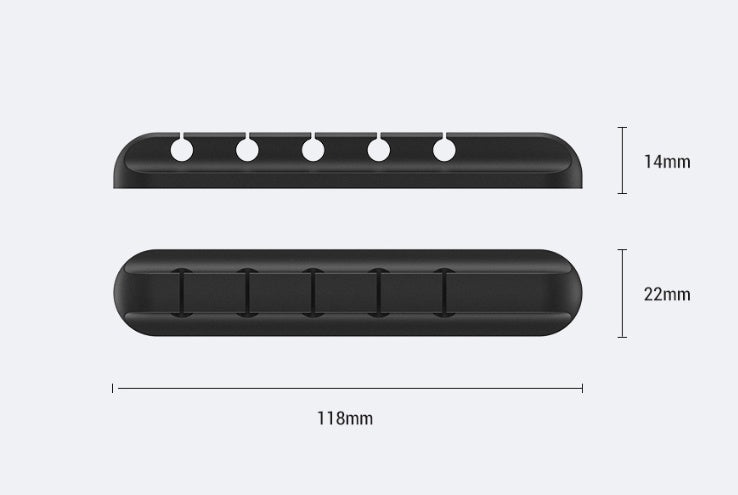 Organizador de Cables USB Silicona — Clips Multipropósito