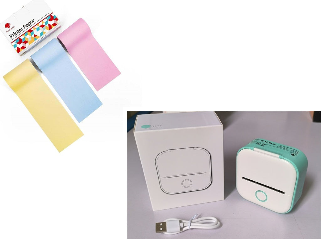 Impresora Térmica Portátil Mini — Etiquetas y Fotos Bluetooth