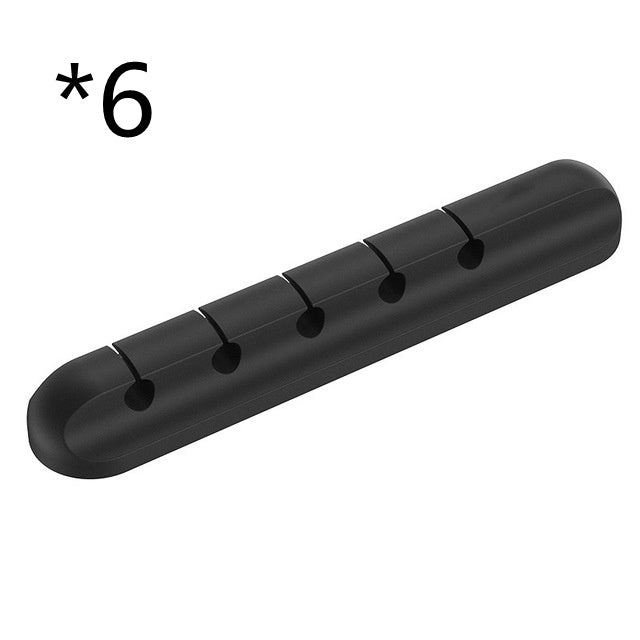 Organizador de Cables USB Silicona — Clips Multipropósito