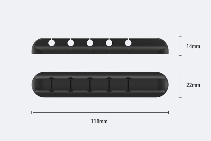 Organizador de Cables USB Silicona — Clips Multipropósito
