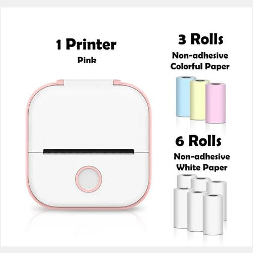 Impresora Térmica Portátil Mini — Etiquetas y Fotos Bluetooth